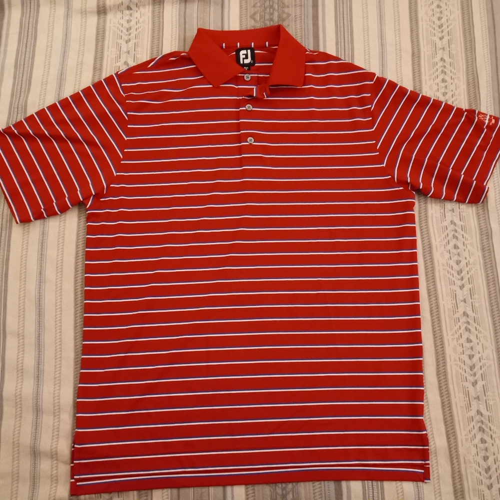 Footjoy striped golf polo